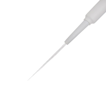 RUBLOFF brush from snow-white synthetics series White Liner No. 1, short white handle, Soft-Touch clip covering-2
