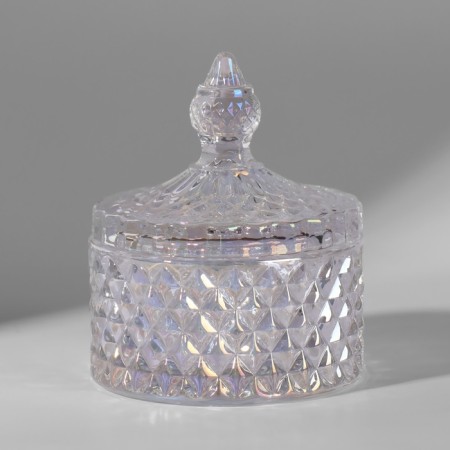 Organizer for storage, 1 section, with a lid, d = 8.3 × 10.5 cm, the color is transparent-5
