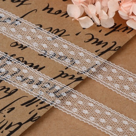 Capricon lace, 15 mm × 10 ± 1 m, white color-1