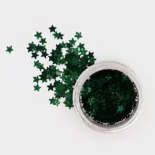 Глиттер фигурный звёзды зеленые  0,5 г