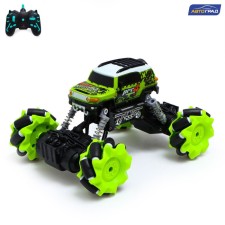 Radio -controlled jeep Drift, 4WD, drift, works on the battery, green color