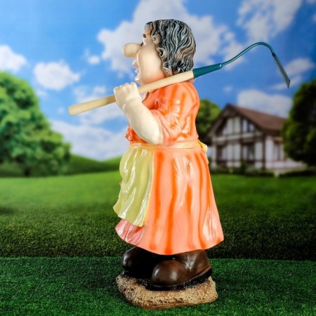 Garden figure "Baba with a chip" 23x37x63cm-4