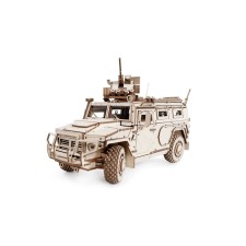 Wooden designer, armored car 