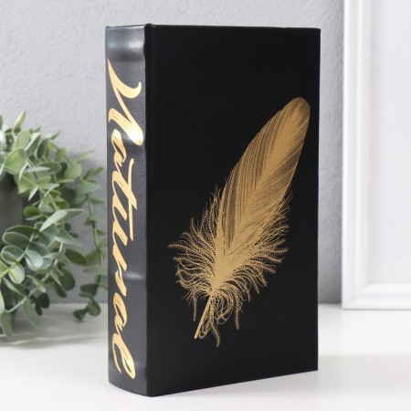 Safe-book wood to the leatherette "peryshko" gold 21x13x5 cm