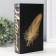 Safe-book wood to the leatherette "peryshko" gold 21x13x5 cm