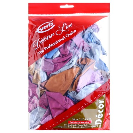 Latex ball 12 ", chrome, set 50 pcs., Mix-1