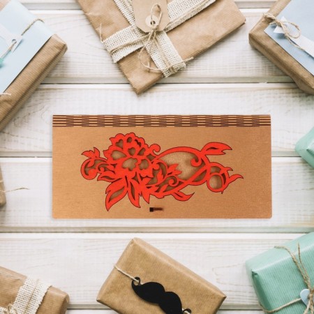 Wooden "Pattern" envelope