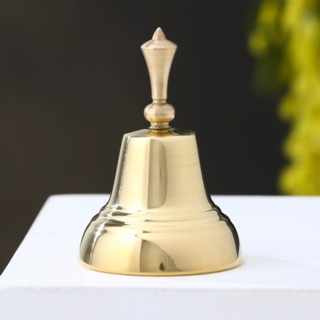 Valdai bell "vertebra No. 3", polished, with a short handle, d = 40 mm