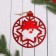 Christmas tree decoration "Ball with Santa Claus" 13x13 cm, red