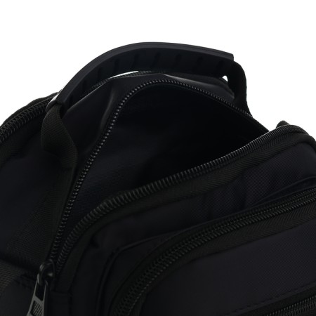 Male bag, 17*10*21 cm, 2 lightning departure, 4 n/pocket, black-4