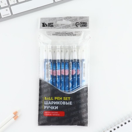 Ballpack blue paste 0.5 mm with cap "Moon" Plastic-6