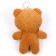Soft toy "Bear with a bow", on a key fob, size 14 cm, brown color
