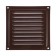 Ventilation grate Zein Lux RM1515KR, 150 x 150 mm, with a grid, metal, brown