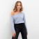 Longslit on one shoulder female minku: Basic line color gray, size 50