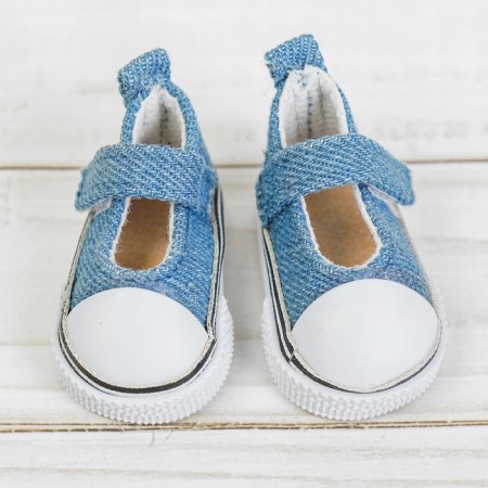 Semicircks for dolls, sole length 5 cm, jeans color-2