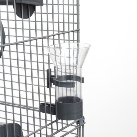 Birds Cage "Piggers" No. 105, collapsible, 3 sections, 58 x 40 x 126cm, gray-4