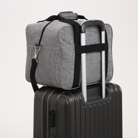 Road bag with lightning, long belt, gray color-3