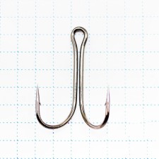 The hook KOI Short Double Hook, size 1 int, color BN, double, 10 pcs.