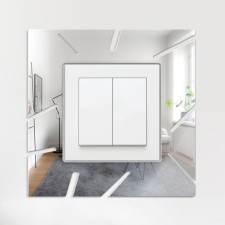 Interior sticker under the “Grange” switch, Wall mirror decor, 15x15 cm