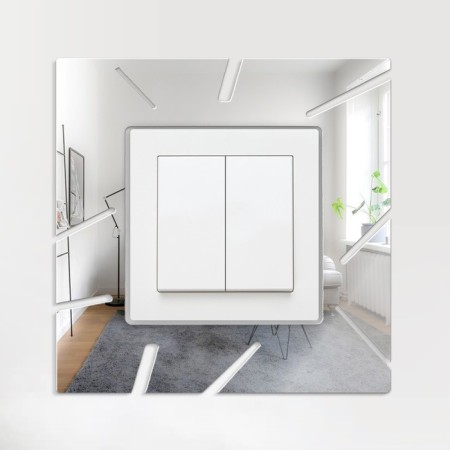 Interior sticker under the “Grange” switch, Wall mirror decor, 15x15 cm