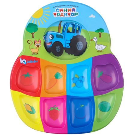 Porter for 8 colors “Blue Tractor: Funny Beads”, with tweezers, according to the Montessori method-1