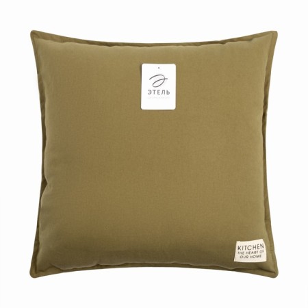 Ethel pillow, 45x45+1 cm, green, 100% cotton-6