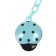 Holder for the nipple - dummy "ladybug", on the chain, the color of turquoise