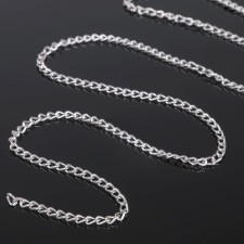 Carabiner chain l = 60 cm (set 5 pcs.) 4.6 × 3 × 0.8 mm, cm-1319, silver color