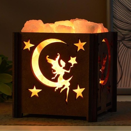 Salt lamp "Basket B Fei" E14 15W 1.8 kg Dimmer 14x14x18 cm-2