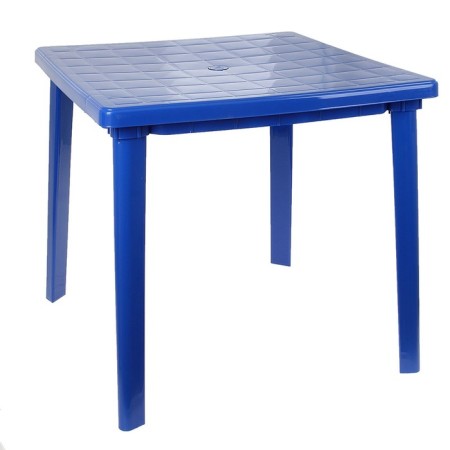 Square table, 80x80x74 cm, blue color-4
