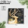 Mini-postcard "Happy New Year!" Deer, 7 x 7 cm, New Year