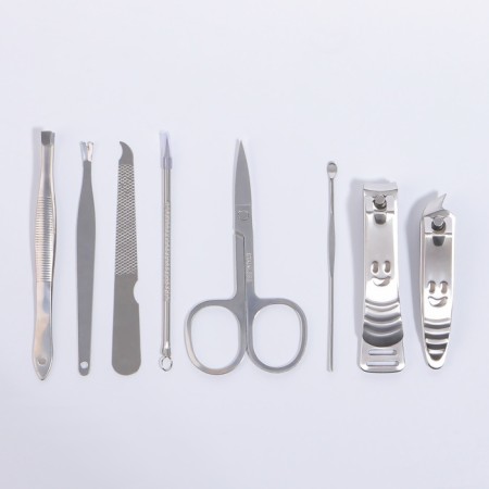 Manicure set "Style", 8 items, in case, black color-1