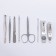 Manicure set "Style", 8 items, in case, black color