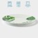 Plate dessert shade "Fern sheet", d = 21.5 cm, glass ceramic, white color