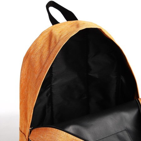 Youth backpack from lightning textiles, external pocket, orange color-5