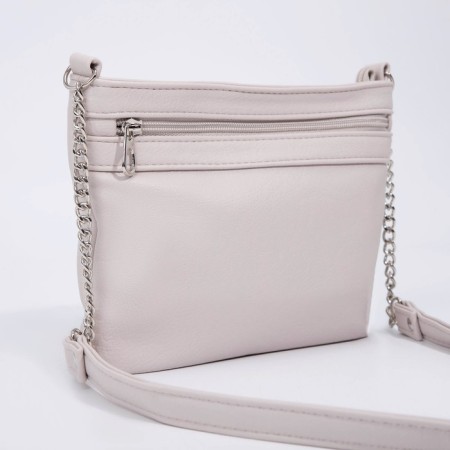 Cross-Bodi Bag on a zipper, beige color-3