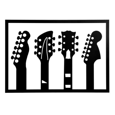 Metal panel "guitars" 43x30cm