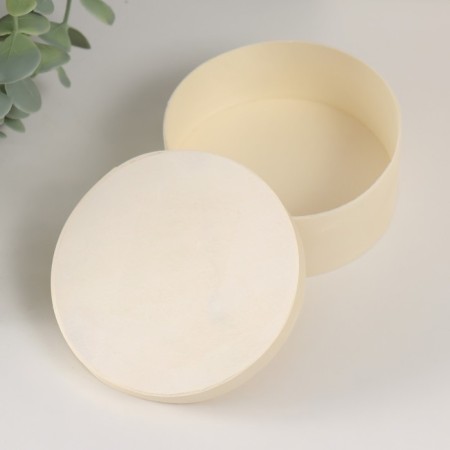 Casket wood under painting Round "thin sheet" 9.5x9.5x4 cm-1