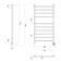 Domoterm electric heated towel rail "Cuba" P10, 500x1000 mm, right, chrome