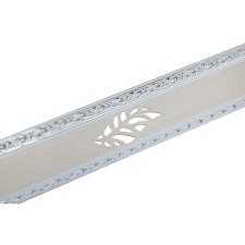 Bar for the cornice “leaf”, height 7 cm, length 25 m, silver color, white ashes
