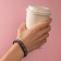 Silicone bracelet "Creative intelligentsia" standard, black color, 20 cm