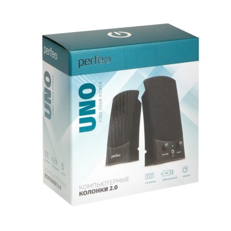 Computer speakers 2.0 Perfeo UNO, 2 x 1.5 W, USB, black-3