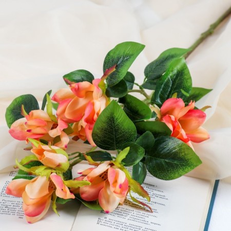 Artificial flowers "magnolia" 5x56 cm, peach