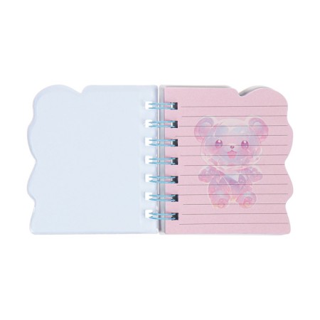 Notebook Gift Book on the crest 80l, line, color block, PVC cover 3D Bear (10x10.5cm) 10539-4