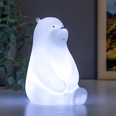 Nightlight "Bear" LED battery 3XLR white 11x8.5x14 cm-2