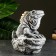 Figure "Iguan" silver, 22x46x29cm