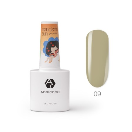 Gel polish Adricoco Mandarin Sun, No. 09, 8 ml