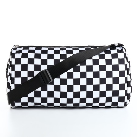 Sports bag with lightning, long belt, white/black color-1