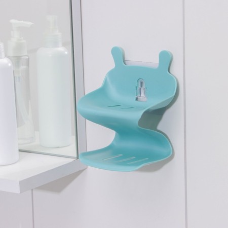 Bathroom holder on Velcro "Wave", 12 × 11 × 14 cm, color mix-1