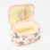 Cosmetic bag with a zipper, with a mirror, beige color/pink